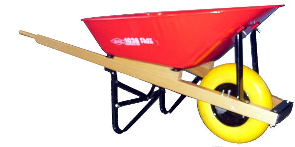 ERIE CONTRACTOR WHEELBARROW 6 CU FT - FLAT FREE TIRE