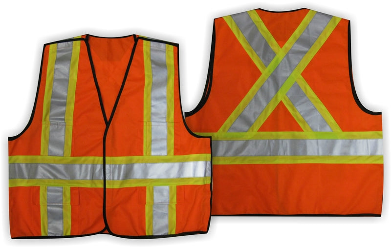 HI VIZ ORANGE TEAR AWAY VEST S/M