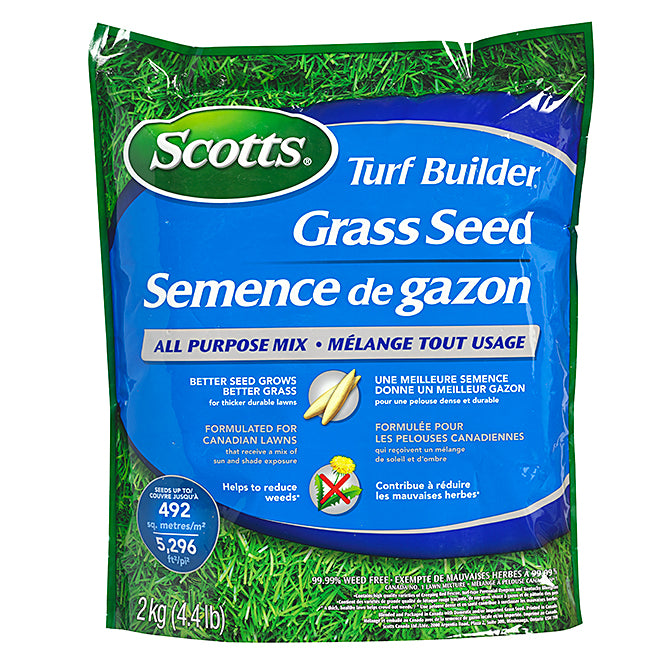 SCOTTS ALL PURPOSE LAWN SEED 2KG