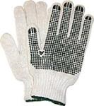 DOZEN (L) KNITTED COTTON/ PVS DOTS GLOVES