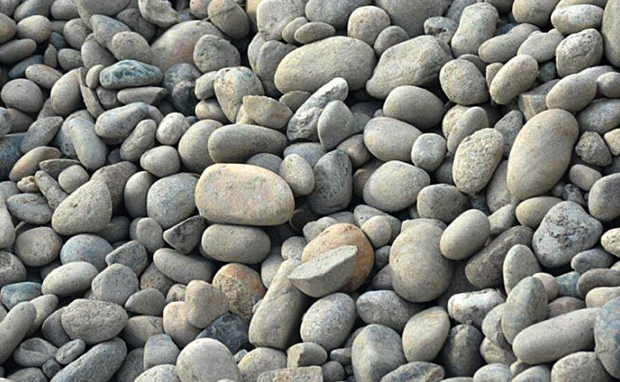 1/2 YARD RIVER ROCK ( 1" - 4")