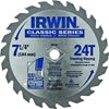 IRWIN CIRC. SAW BLADE 7- 1/4" 24T CARBIDE