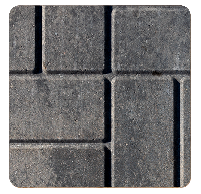 BRICK PATTERN SLAB - GREYSTONE - 24" X 24"