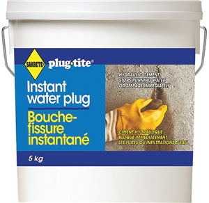 SAKRETE PLUG TITE HYDRAULIC CEMENT 5KG PAIL